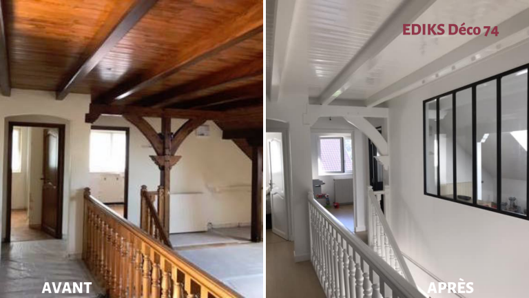 Avant / après : combles avec verrière par EDIKS déco74